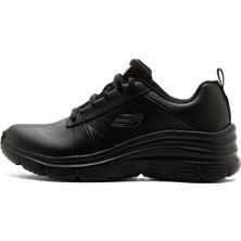 Skechers Fashion Fit-Effortless Memory Foam Leather Womens Sneaker Black Hafızalı Taban Hakiki Deri Kadın Günlük Spor Ayakkabı Siyah