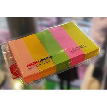 Ada Çanta Kırtasiye Yapışkanlı 5 Renk Mini Not/ayraç Kağıdı 100 Yaprak 1,5cm*5cm