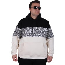 Moc Grande Mocgrande Büyük Beden Kapüşonlu 3ip Sweat Transforming 25713 Sıyah