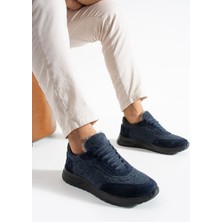 Meegora Erkek Lacivert Günlük Kırçıllı-Süet Ayakkabı