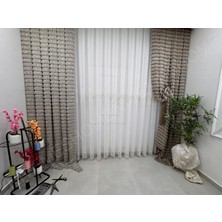 Nivemes Home Nivemeshome 2572 V- 117 Hera Gold 1/3 Pileli Bambu Tül Perde