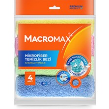 Pariles 4 Adet   Macromax Mikrofiber Temizlik Bezi 4 Lü