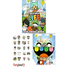 Partylandtr Toca Boca Boyama Kitabı (Boyama , Sticer , Arka Kapak Maske )