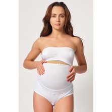 Marsilyan Beyaz Mı Emay 2825 Cotton Hamile Karın Destekleyici Slip Korse