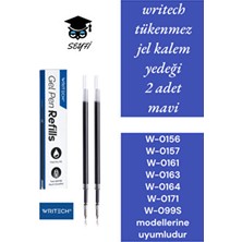 Writech Tükenmez Jel Kalem Yedeği 2 Adet Mavi W-0156 W-0157 W-0161 W-0163 W-0164 W-0171 W-099S