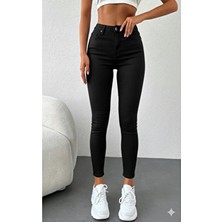 By Caspita Fashion Kadın Yüksek Bel Skinny Power Likra Dar Paça Jean