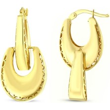 Assos Pırlanta Tasarım Altın Küpe - 14K