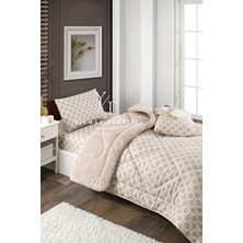 ChicMaison Tek Kişilik Uyku Seti Bej Zincir Geometrik Desenli Wellsoft Materyal ile Konforlu Kullanım