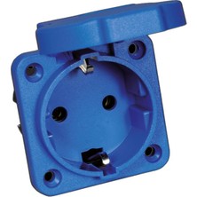 Tem Çift Girişli Schuko Tip Şebeke Pano Prizi IP54