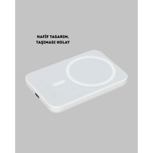 Zero Land Csmo-tex 5000mah Manyetik Powerbank – Iphone Serisi İçin Taşınabilir Kablosuz Şarj
