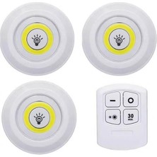 PM-15084 Üçlü Kumandalı Pilli Dokunmatik Portatif Cob LED Işık Aydınlatma