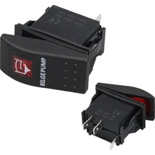 sintine Pompa Sembollü Işıklı 3 Pinli On-Off 12-24V Marin Switch