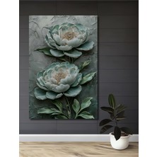 Teona Ahşap Dekoratif Ahşap Tablo Suluboya Görünümlü Zarif Çiçekler Bahar Esintisi Dikdörtgen Tablo