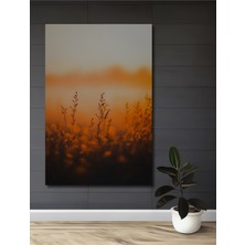 Teona Ahşap Sarımtırak Gün Batımı Yağlı Boya Görünümlü Ahşap Dekoratif Tablo Dikdörtgen Tablo