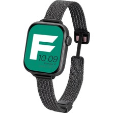 Forzacase Apple Watch 11 42MM ile Uyumlu D Mıknatıslı Ince Metal Hasır Kordon Kayış - FC1138