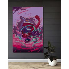 Teona Ahşap Pokemon Gengar Yağlı Boya Görünümlü Ahşap Dekoratif Tablo Dikdörtgen Tablo