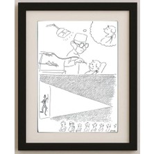 Karikatural Norio Yamano 36x26cm Orijinal Karikatür Tablo
