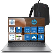 Hp Zbook 8 G1I Ultra 7 255H 96GB Ddr5 1tb SSD 4GB/RTXA500 14" Wuxga IPS 400NITS 100% Srgb Windows 11 Pro Taşınabilir Iş Istasyonu A3ZW7ETP22 + Zettaçanta