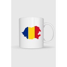 Bahriyeli Collection  Flag Of Romania Tasarımlı Kupa Bardak
