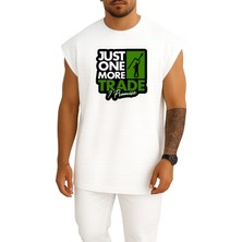 Bahriyeli Collection Oversize Investor Stock Market Trader Sticker Göğüs Tasarımlı Atlet