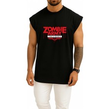 Bahriyeli Collection Oversize Zombie Army Trilogy Sniper Elite Göğüs Tasarımlı Atlet