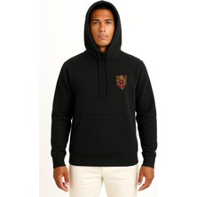 Bahriyeli Collection Kapüşonlu Zombie Hand Holding Samurai Illustration Cep ve Sırt Tasarımlı Unisex Sweatshirt