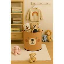 Luxway Home Ayi Filesiz Katlanabilir Düzenleyici Sepet Kahverengi 37x40 cm Oyuncak ve Çamaşırlar İçin