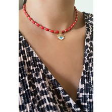 Liveyn Design Göz Figürlü Doğaltaş Kolye