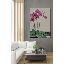 Teona Ahşap Baskı Orkide Yağlı Boya Görünümlü Dekoratif Ahşap Tablo Dikdörtgen Tablo