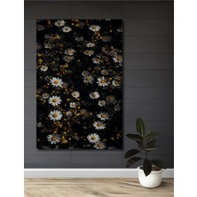 Teona Ahşap Papatya Tarlası Yağlı Boya Görünümlü Dekoratif Ahşap Tablo Dikdörtgen Tablo