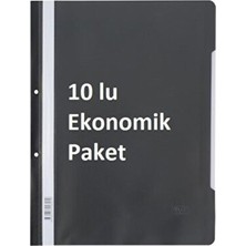 Kraf Siyah Telli Dosya 10'lu Paket, Siyah Renk, Ekonomik ve Pratik Kullanım İçin
