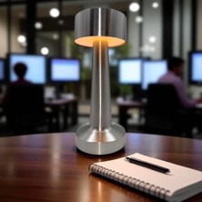 Alpjoy Dekoratif Şarjlı Dokunmatik LED Işıklı Masa Lambası Gece Lambası Abajur