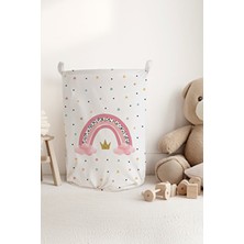 Talia Home Gökkuşağı Desenli Çocuk ve Bebek Odası Düzenleyici Oyuncak Veya Kirli Sepeti TLAS-305