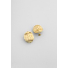 So CHIC Liora Güneşi 18 Ayar Sarı Altın Kaplama Gümüş Küpe