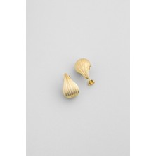 So CHIC Mirena Damla 18 Ayar Sarı Altın Kaplama Gümüş Küpe