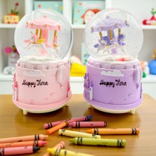 Alpjoy Atlı Karınca Hediyelik Kar Küresi Büyük Boy Işıklı Sesli Müzikli Kar Küresi 1 Adet