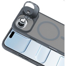 Powerfox Apple Iphone 17 Air Uyumlu Metal Standlı Tuşlu Mat Lens Hediyeli Nevada Case Telefon Kılıfı