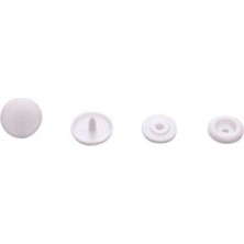 SeraSelin Düğmeye Son! Kapaklı Beyaz Çıtçıt, 10 Adet Plastik Çıt Çıt Beyaz Çıt Çıt, T5=12,5 mm