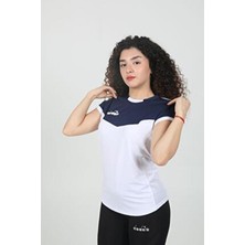 Diadora Aris Kadın Tişört Beyaz Lacivert