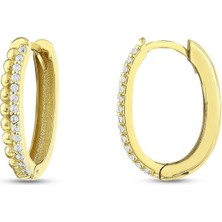 Assos Pırlanta Altın Halka Küpe - 14K