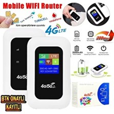 JetucuzAl 4g/5g A8-E Mobil Sim Kartlı Wifi Router 300MBPS Kablosuz 3000MAH Taşınabilir Hotspot Cep Modem