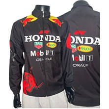 Honda Unisex Paraşüt Kumaş Oversize Dijital Baskılı Siyah Rüzgarlık Beyaz Siyah Kırmızı Yağmurluk