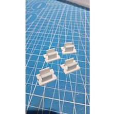 Matris 20 Adet Neon LED Montaj Klipsi Plastik 6 x 12MM Neon LED Uyumlu.