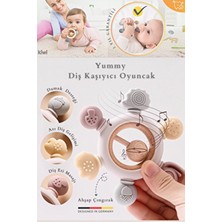 Kiwi Yummy Çıngıraklı Bebek Diş Kaşıyıcı–ağrısız Diş Çıkarma, %100 Güvenli ve Organik, Annelerin Seçimi