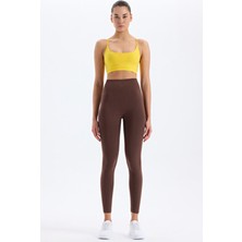 Basic Spor Hafif Tayt Kakao Kahve