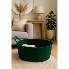 MaVaux Hasır Jüt Dekoratif Sepet 20X30X50 Cm, Oyuncak, Çamaşır, Banyo, Mutfak ve Düzenleyici Saklama Sepeti