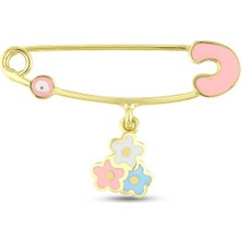 Assos Pırlanta Altın Bebek Yaka Iğnesi - 14K