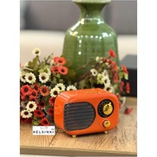 HS-101 Turuncu Nostaljik ve Dekoratif Radyo (Bt+Fm+Usb+Sd)
