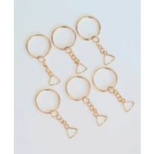 Prestij Boncuk Gold Anahtarlık Halkası Üçgen Aparatlı