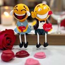 Alpjoy Çift Seramik Oturan Ayaklı Hediyelik Biblo